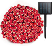 String Lights Solar Lights 200 LED RED