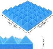 6pcs Grey Acoustic Soundproofing Foam Studio Sound Absorption Panels