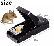 6 Pack Heavy Duty Mouse Traps Snap Rat Rodent Bait Catcher Reusable Black