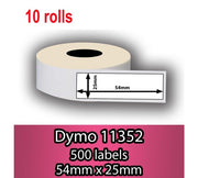 10 Rolls Dymo 11352 Compatible Labels 54x25mm LabelWriter Return Address