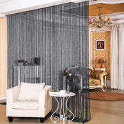 Black Glitter String Door Curtain Fringe Fly Screen Room Divider Panel