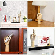 Wooden Hand Model Mannequin Flexible Posable Right Hand Art Drawing Jewelry