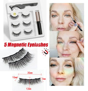 Five Magnetic Eyelashes Eyeliner Tweezers Set