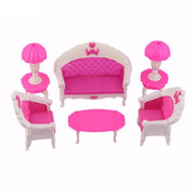 Dollhouse Furniture Barbie Doll Dresser Sofa Bed Set