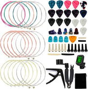 Guitar Accessories Kit Strings Picks Capo Thumb Finger Picks