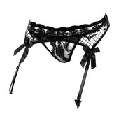 Floral Lace Garter Belt Adjustable Suspender Belt Lingerie