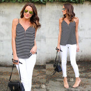 Stripe Sleeveless Top