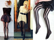 Stripe Pantyhose Stockings Sexy Lingerie Size 14
