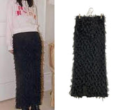 Fringe Maxi Skirt