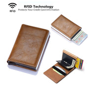 Leather Wallet RFID Card Holder