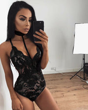 Lace Top Lingerie Teddy Bodysuit Size 12