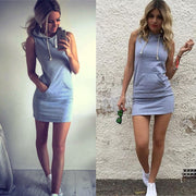 Hoodie Mini Dress Boho Summer Dresses Womens Clothing size 14