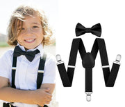 Kids Braces Suspender Bow Tie Sets