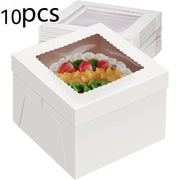 White Cake Boxes with Window 12 inch 10Pcs