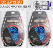 Car AMP Wiring Kit TWO sets 1500W