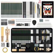 Drawing Sketching Kit Graphite & Charcoal Pencils
