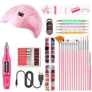36W LED UV Nail Lamp Nail Dryer Electric Nail File Brush Tools Kit