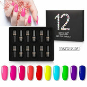 Nail Gel Polish Set 12 Bottles UV Soak Off Gels