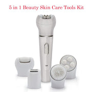 5-in-1 Facial Cleansing Brush Massager Epilator Callus Remover Shaver