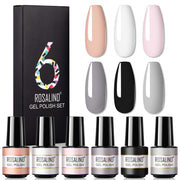 6pcs Gel Nail Polish Manicure Set UV Soak Off Nail Art Kit