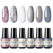 6pcs Gel Nail Polish Manicure Set UV Soak Off Nail Art Kit