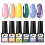 6pcs Gel Nail Polish Manicure Set UV Soak Off Nail Art Kit