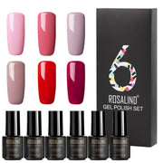 Gel Nail Polish 6 Bottle Pack