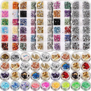 Nail Art Rhinestones Decoration Jewels Gems Foil Set