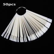 50pcs Nail Tip Practice Display Fingers False Nail Art Swatch