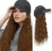 Hat Wig Baseball Cap Curly Hair Extensions