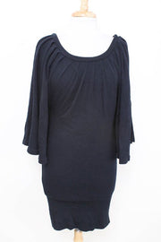 Knit Sweater Dress Batwing Design