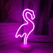 Led Table Lamp Neon Sign Bar Night Light Desk Stand