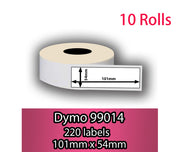 5 Rolls 99014 Compatible Dymo Name Badge & Shipping Labels 54x101mm