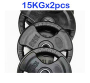 Handle Bumper Plates 15kg Pair Olympic Rubber Weight Plates 2 x 15kg