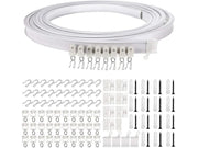 5m Flexible Bendable Curtain Track Complete Kit with Rollers and Hooks