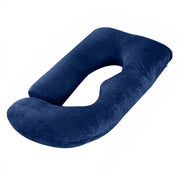 J Shaped Pregnancy Pillow Full Body Maternity Nursing Cushion Navy