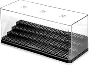 4 Tier Clear Acrylic Minifigure Display Case Dustproof Storage Box Baseplate