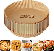 200pcs Disposable Air Fryer Paper Liners Non Stick Oil Proof Parchment