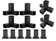 12pcs Heavy Duty Steel Pergola Brackets Kit Wood Beam Gazebo Corner Bracket