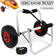 Collapsible Kayak Trolley Cart 100kg Solid All Terrain Tyres with Strap