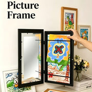 A3 Kids Artwork Frame Front Opening Acrylic Display Storage Frame Black