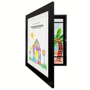 A4 Kids Artwork Frame Front Opening Acrylic Display Storage Frame Black