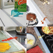 2Pcs Silicone Stove Counter Gap Cover 25 Inch - Heat Resistant Kitchen Gap Seal Clear