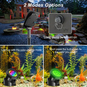 2 Heads Underwater Spotlights Outdoor RGB Garden Solar Light