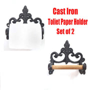 2pcs Cast Iron Toilet Paper Roll Holder
