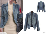 Denim Blazer Jacket Womens Clothing Size 16