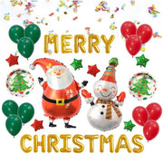 Merry Christmas Foil Balloons Garland Party Decoration