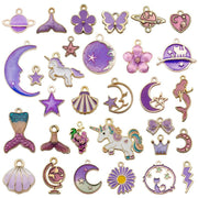 31pcs Craft Supplies Small Colorful Charms Pendants