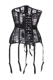 Black Garter Corset Lingerie Size 16