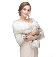 Fur Cape Jacket Shawl Wrap Shrug Womens Clothing Size 14